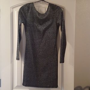 Sparkly black body con dress